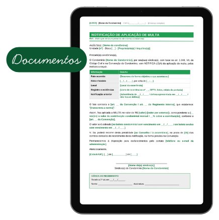 Tablet com uma notificação editável